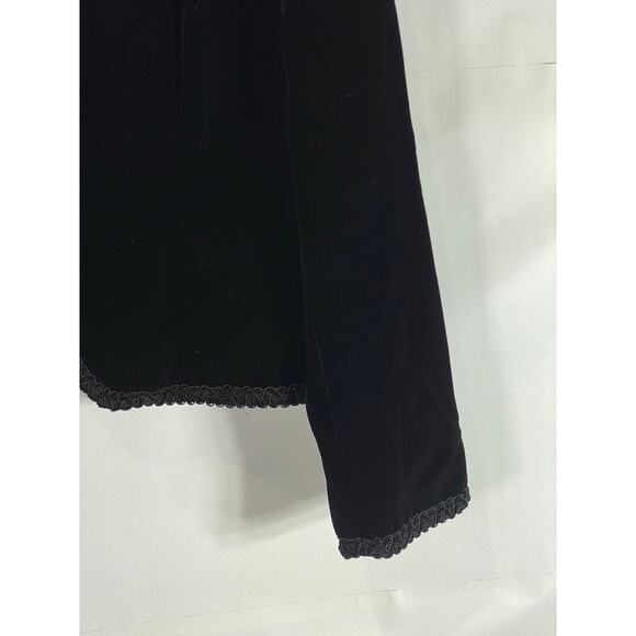 BROOKS BROTHERS Women's Black Vintage Textured Velvet Single-Button Blazer SZ 12 - Picture 7 of 11